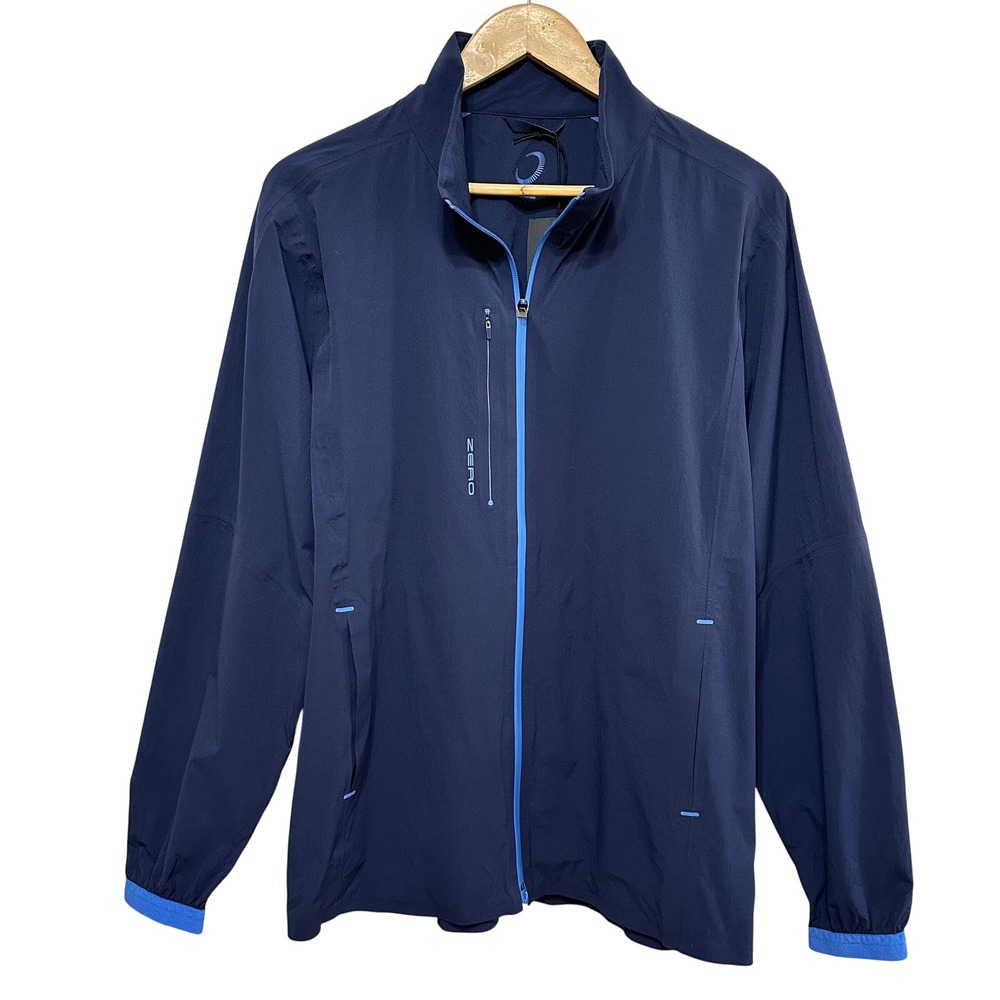 Zero Restriction Bond Golf Jacket Men Large Navy Full Zip Lightweight W1151 NEW